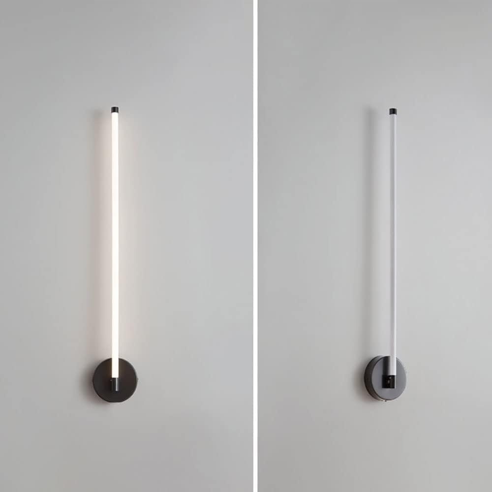 Apliques de Pared Modernos de Cobre, Lámpara de Pared Lineal Negra, Led, Tubos Largos de Acrílico Blanco, Decoración