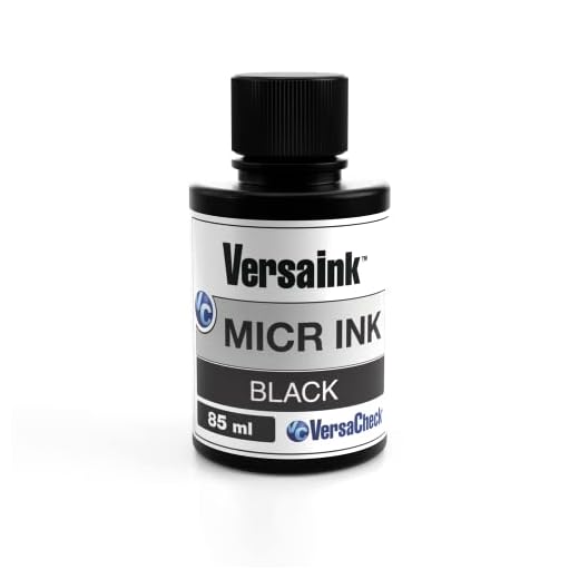 VersaInk-Nano Black MICR Ink -85ml – Magnetic Ink for Check Printers and All-in-One Inkjets - Standard MICR Signal, V0101S-7304
