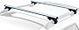 CargoLoc 2-Piece 52' Aluminum Roof Top Cross Bar Set – Fits Maximum 46” Span Across Existing Raised Side Rails with Gap – Features Keyed Locking Mechanism, Silver