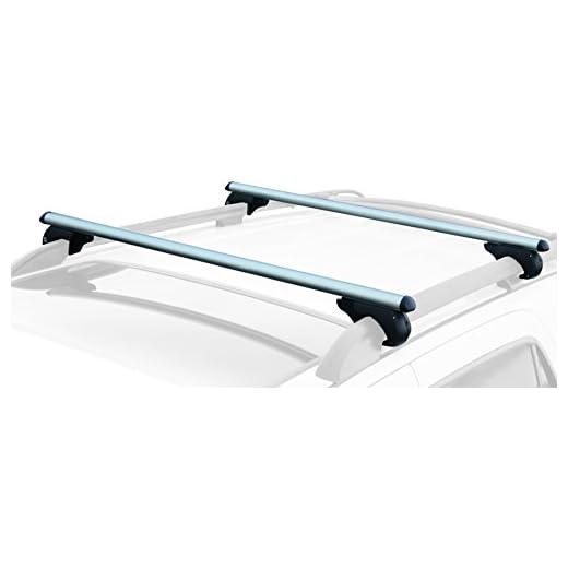 CargoLoc 2-Piece 52" Aluminum Roof Top Cross Bar Set – Fits Maximum 46” Span Across Existing Raised Side Rails with Gap – Features Keyed Locking Mechanism, Silver