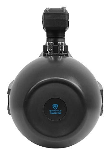 Image of Rockville RWB70B Bundle: Pair of 6.5-in Black 2-Way 250-Watt Peak / 150-Watt RMS 360 Swivel Marine Wakeboard Tower Speakers, Pair of RWBC 6.5 in Neoprene Speaker Covers, 2-Items
