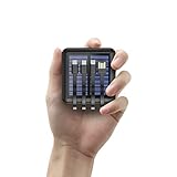 Small Solar Charger,12000mAh Ultra-Compact Power Bank Built in 4 Cables,Portable Charger External Battery with 2 USB Outputs & 2 Inputs(Type-C&Micro) & LED Flashlight Compatible with All Phone (Black)