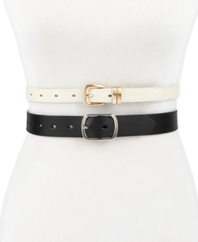 Calvin Klein womens 2-pack Reversible and Skinny Belt Set4
