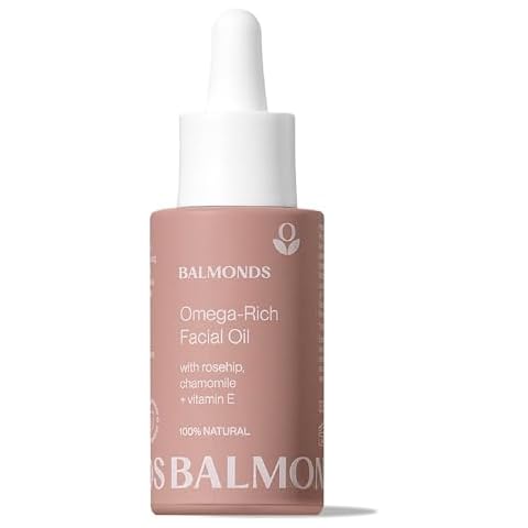 Balmonds Intensive Facial Oil, 100% Natural Skin Oil for Dry & Sensitive Skin, Fragrance Free & Made with Vitamin E Oil, Vegan & Cruelty Free (1.1 oz) Cover