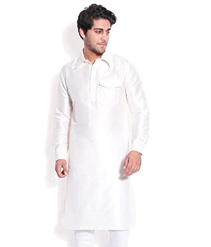 Conjunto pathani kurta y churidaar de seda para ceremonia infantil 2