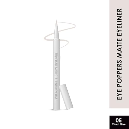 Image of Glam21 Eye Poppers Matte Eyeliner |Smudge Proof and Waterproof Formula | Pen Style Design | Bold & vibrant Shades | High Pigment up to 12 hours | Cloud Nine-0.5gm