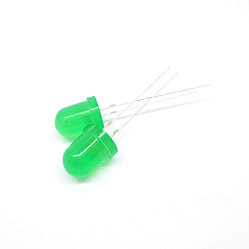 250pcs 8mm LED DIP Green Diode Light Diffused Round Top 20mA 2V Wide Angle 8 mm Light Emitting Diode LED Lamp Through Hole Bulb