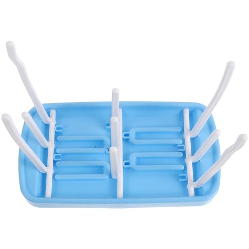 SHINEOFI Séchoir à Biberons Pliable, Égouttoir à Biberons Portable en PP, Structure Surélevée, sans Assemblage, Tri Facile, pour Tasses et Tétines, Voyage et Maison, Jeunes Parents