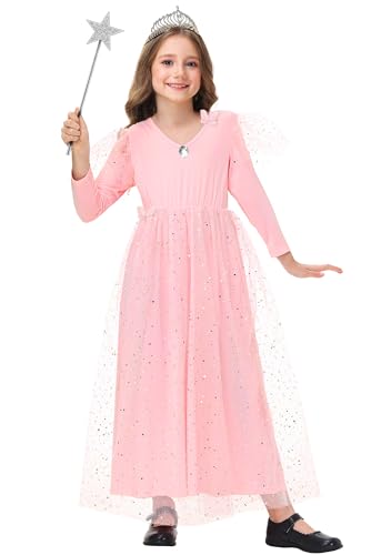 Remimi Girls Halloween Pink Witch Dresses Festival Holiday Movie Maxi Dress 3-14 Years