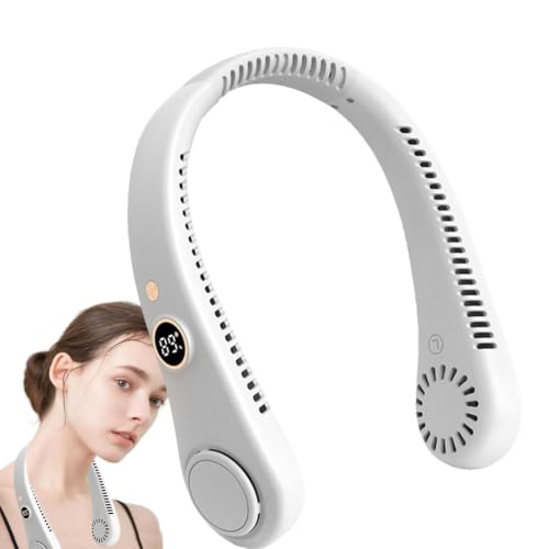 Ventilador de cuello sin aspas con 5 velocidades y carga USB 8