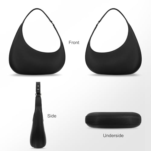 Small Leather Puse - Trendy & Lightweight Handbag for Women,Stylish Crescent Shoulder Bag2