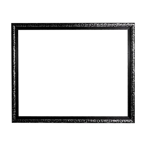 Cadre baroque noir et argent 28x35 cm | Moulure d'exception artisanale - 5
