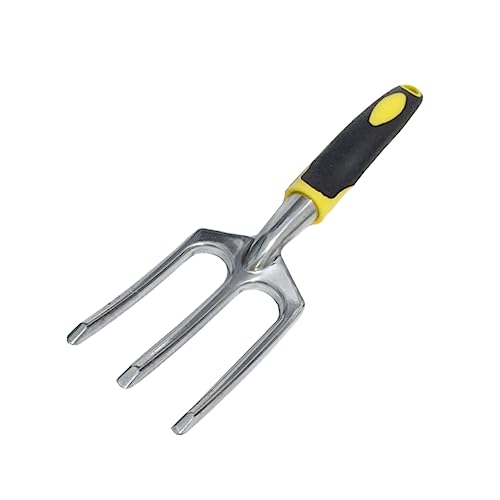 TOYANDONA Outil de Jardinage Inoxydable Fourchette à Dents Râteau à Main Ergonomique pour Fleurs pour Potager et Bonsaïs