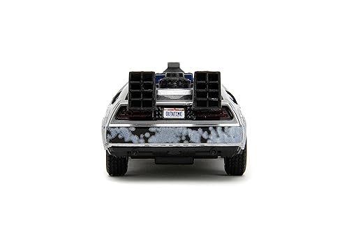 Jada Back to The Future 1:32 Time Machine Frost Die-Cast Car, Toys for Kids and Adults, Silver - Image 4