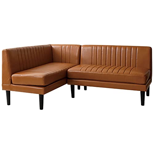 エア・リゾーム ソファー ソファ 3人掛け L字 おしゃれ ダイニングソファー カウチソファ ダイニングソファ Lekka(レッカ) ソファ2点セット キャメル〔左アーム〕