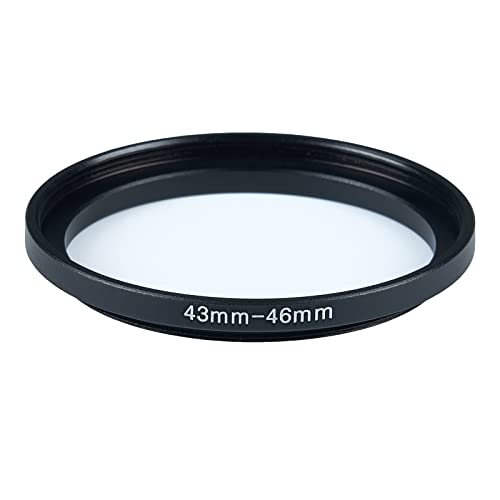Adaptador de lente de 43 mm a 46 mm, anillo de aumento para cámaras, compatible con todos los filtros UV, ND y CPL, incluye 2 paños premium para limpieza de lentes miniatura 2