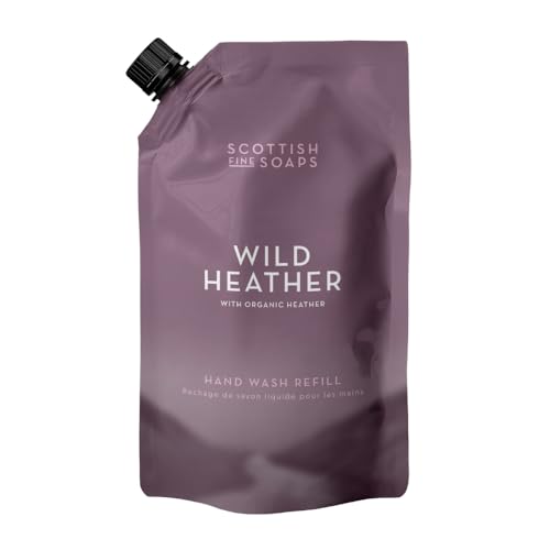 Scottish Fine Soaps Wild Heather Hand Wash Refill 1.2L – Eco-Friendly Hand Wash Refill Pouch with Panthenol and Heather Extract