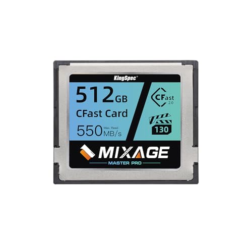 MIXAGE 512GB CFast 2.0 [J[h VPG130 550MB/b ǂݎ 450MB/b  375TB TBW 4K RAW rfI Canon Sony Cinema Camerasp Filmmaker Endura