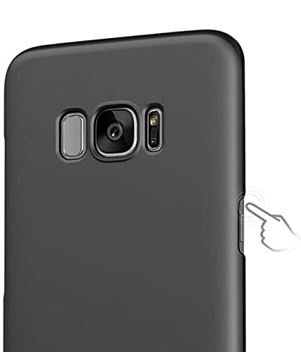 Image of Mobile Back Cover Case for Samsung Galaxy S8 Plus (Silicone Case|CameraProtection|Black SC1510)