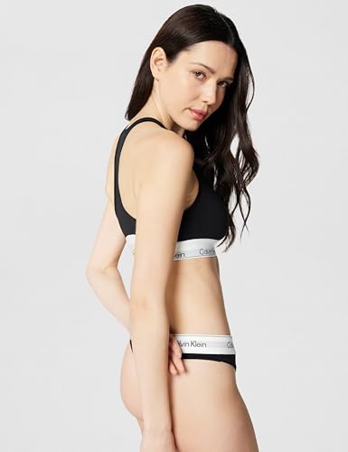 Calvin Klein Brassière Femme Unlined avec Ceinture Emblématique, Noir (Black), S