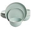 Gibson Home Rockaway Dinnerware, Teal Matte, Service for 4 (12pcs) Gibson Home Rockaway Dinnerware, Teal Matte, Service for 4 (12pcs)