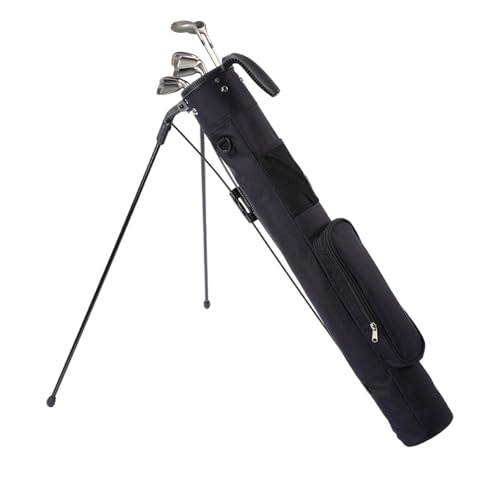 Bolsa de golf con soporte, bolsa de golf Range Bag con correa, bolsa de 2 vías con 3 bolsillos, bolsa de golf para hombres y mujeres para la zona de práctica, Par 3 y cursos ejecutivos