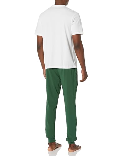 Lacoste Men's Pajama Set with Contrast Logo Print Pants2