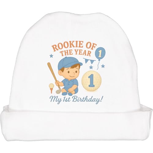 inktastic Rookie of The Year 1st Birthday Boy Golf Theme Baby Beanie Hat
