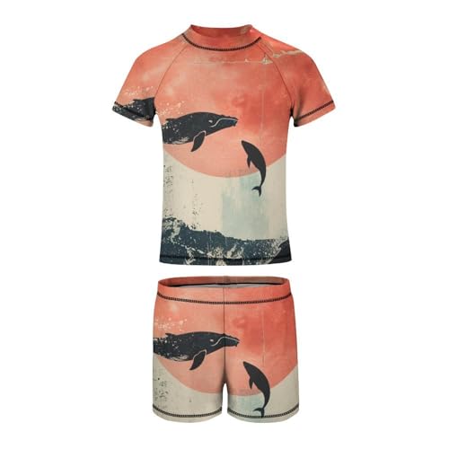 Lonely WhalesChildren's Casual Swimsuit Set - Simple and Versatile9-11Y（140cm）2
