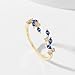 ONBRIG Dainty Rings Open Adjustable Ring Leaf Ring for Women Dainty Stackable Rings for Women (Blue)