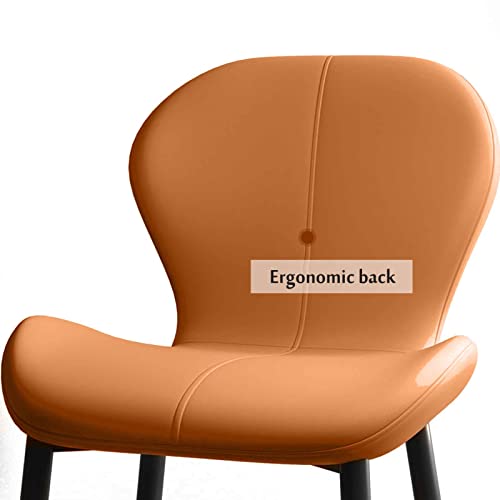 Chaise à manger tabouret avec dossier aspect bois pour maison - 5