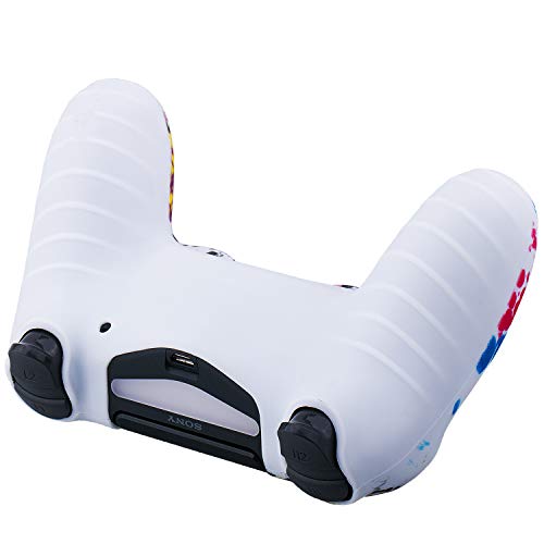 Yorha Water Transfer Printing Camouflage Silicone Cover Skin Case For Sony Ps4/Slim/Pro Dualshock 4 Controller X 1(Graffiti) With Pro Thumb Grips X 8 #TOP3