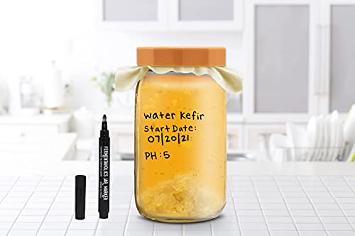 Fermentaholics Jarkers – Wet Erase Jar Markers – Write Notes And Details Directly Onto Your Brewing Vessel – Keep Track Of Homebrewed Kombucha, Kefir, Beer, Wine, Sauerkraut, And More - Acrylic Marker #TOP4