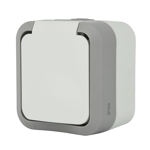 Electraline 615905 - Enchufe francés (2P+T) 16A Outdoor IP55 Hypro