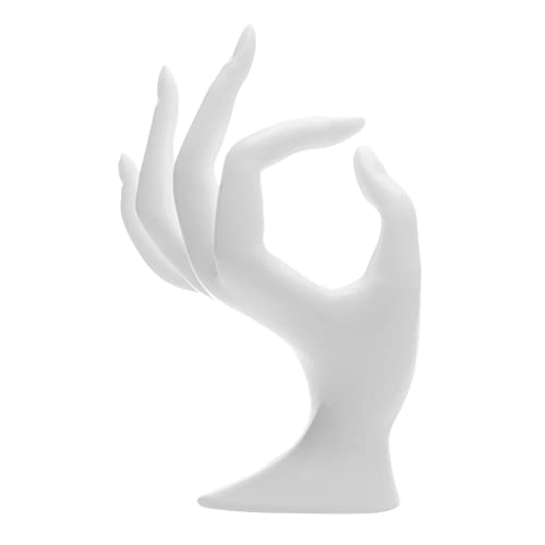 Ring Holder for Jewelry, Y2k Pink Room Decor Aesthetic, Preppy Room Decor, Hand Shape Jewelry Holder, Gifts for Women Girls (White)