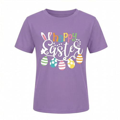 Image of Easter Shirts for Girls Kids Easter Gift Bunny T-Shirt Clothing 3-12 Years