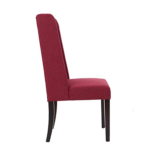 Image of APRODZ Rove Fabric Dining Chair (Set of 2), Deep Red