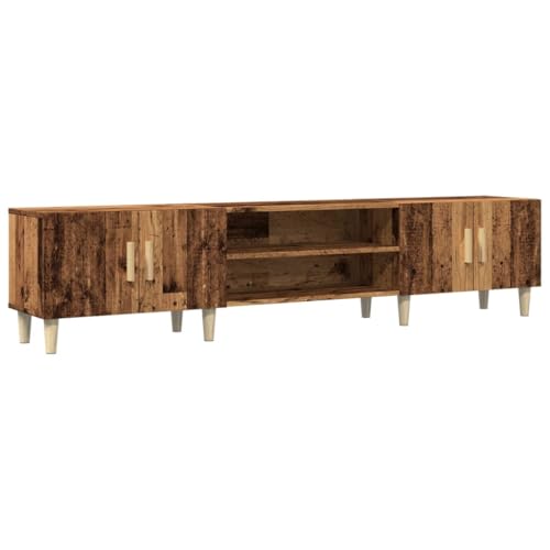 Meuble TV vieux bois 180x31,5x40 cm bois d ingénierie