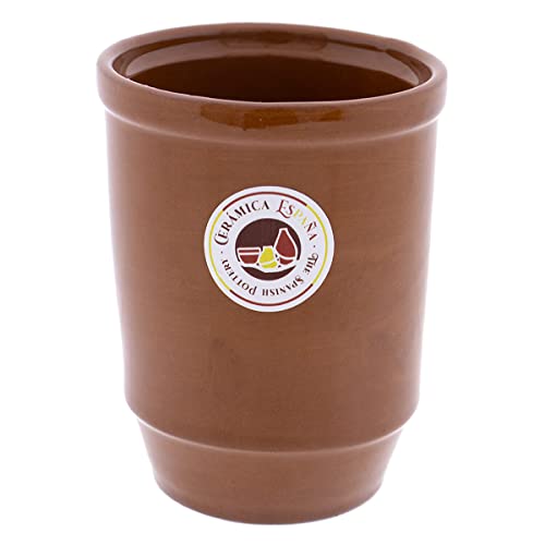 CERÁMICA ESPAÑA | Verre à bière | Verre en argile rouge - Modèle M01 | Cruches à bière en boue rouge | Verres à eau | 350 ml Cover