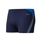 Speedo Men's Hyperboom Splice Aquashort Swimming Trunks| Quick Drying | Training | Fitness | Chlorine Resistant Swimwear, Lagoon Blue/Celeste, 32