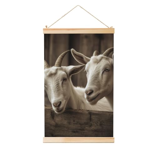 Poster mural moderne de chèvre pour déco salon et chambre