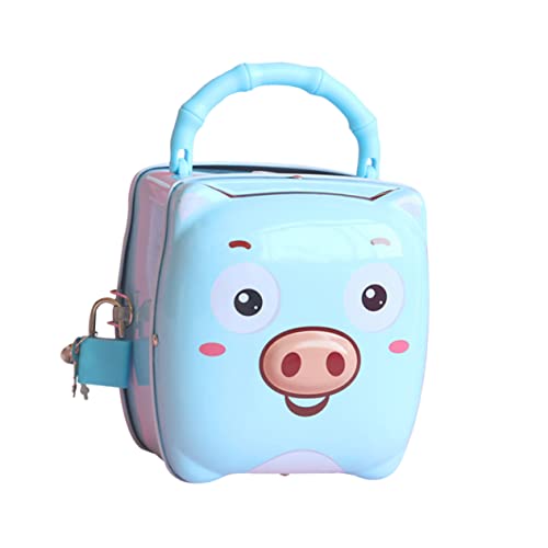 HONMEET Salvadanaio A Forma Di Maiale in Ferro Barattolo Per Conservare Monete Per Bambini E Risparmio