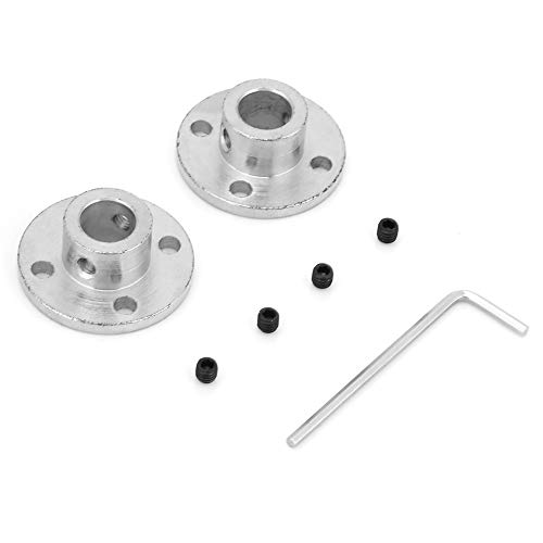 Artillery Flanschkupplung, 2 Stück M4 Flansch Kupplung Motorführung Wellenkupplung Motoranschluss Id 10 Mm Od 16 mm Wellenkuppler Starre für Heimwerkerteile DIY Teile Silber Ton