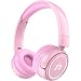 Jimonyer Kids Bluetooth Headphones Kids, 80H Playtime, Foldable Lightweight Wireless with Microphone Headset for Home School Travel (Pink)