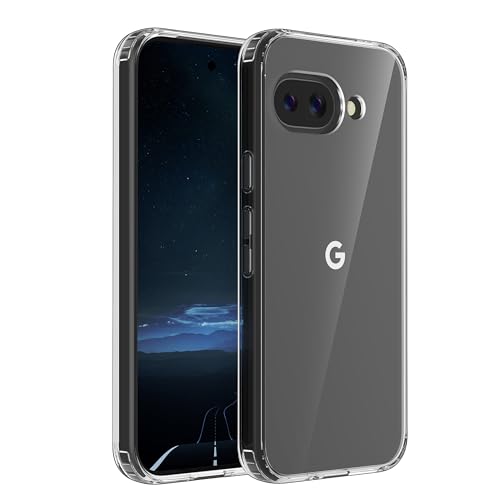 Image of ONES for Google Pixel 9a Slim Case Clear, PC + TPU Hybrid, Military-Grade Drop Guard, Anti-Yellowing, Anti-Slip, Shockproof Silicone Hard Cover, Scratch Resistant, Transparent Case