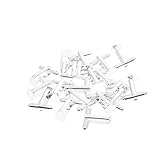 chiwanji 20x Silberweiß Manschettenknopf Rohlinge 8mm Einstellung Basis Pad Manschettenknöpfe DIY Entdeckungen