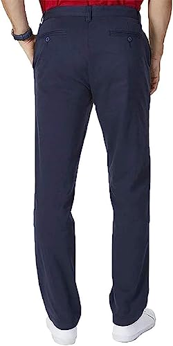 Nautica Men's Stretch Soft Twill Classic Fit Pants (38W x 34L, Navy)2