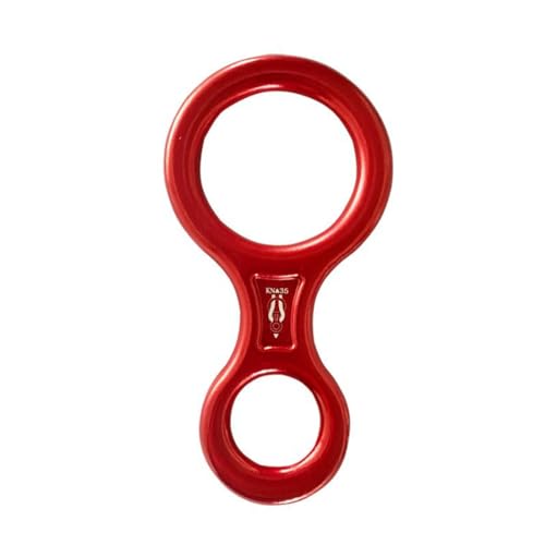 Descensor de Escalada Aluminio Anillo,Descensor de Escalada Figura 8, Anillo Cuerda de Rappel 35KN, Descensor de Aleación de Aluminio, Descender Rescue Belay Dispositivo para Montañismo