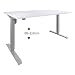 Produktbild STIER Elektrisch Höhenverstellbarer Schreibtisch 160x80cm Grau