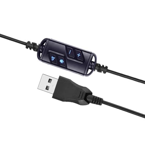 Casque USB avec microphone et coussinets antibruit pour ordinateur